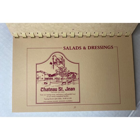 Vintage Spiral-Bound Cookbook Sonoma County Wine & Cheese Vinet Fromage - Picture 5 of 6